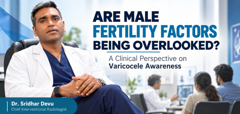 Dr. Sridhar Devu discussing male fertility factors and varicocele awareness from a clinical perspective.