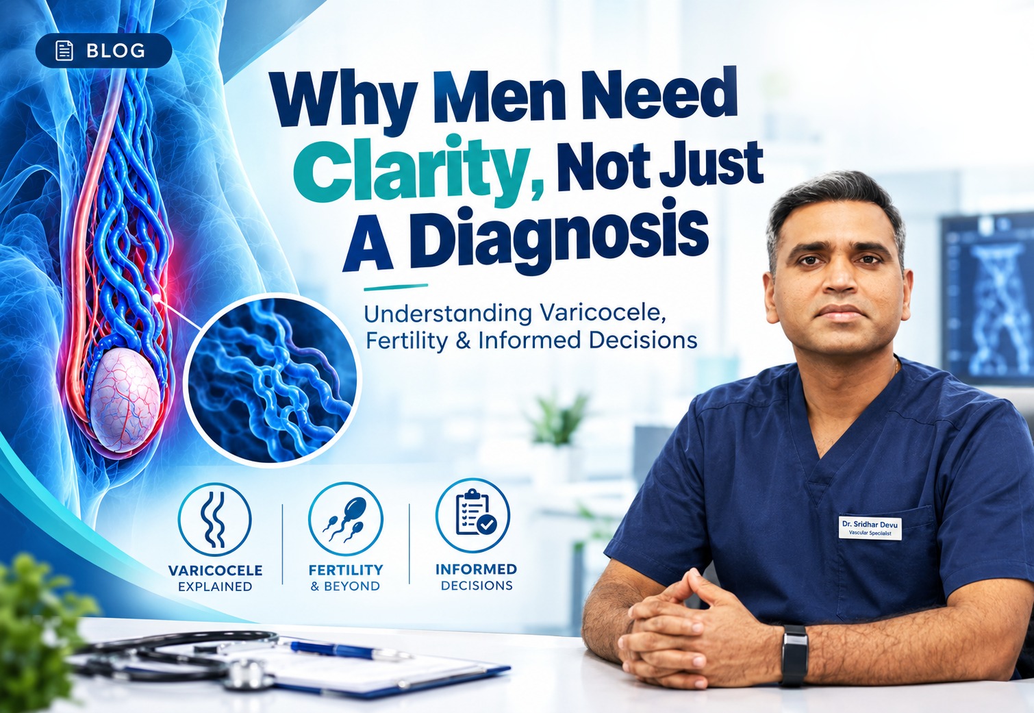 Varicocele and fertility explained by Dr. Sridhar Devu for informed treatment decisions
